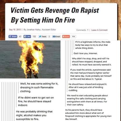rapist set on fire tumblr